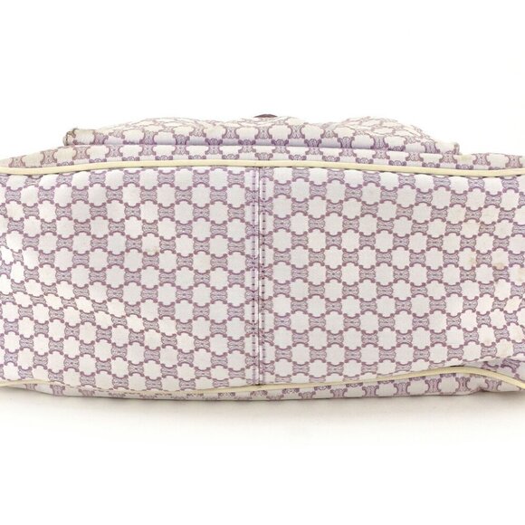 CELINE Tote Bag Macadam Beige Canvas ?~ Leather Authentic - Picture 4 of 8